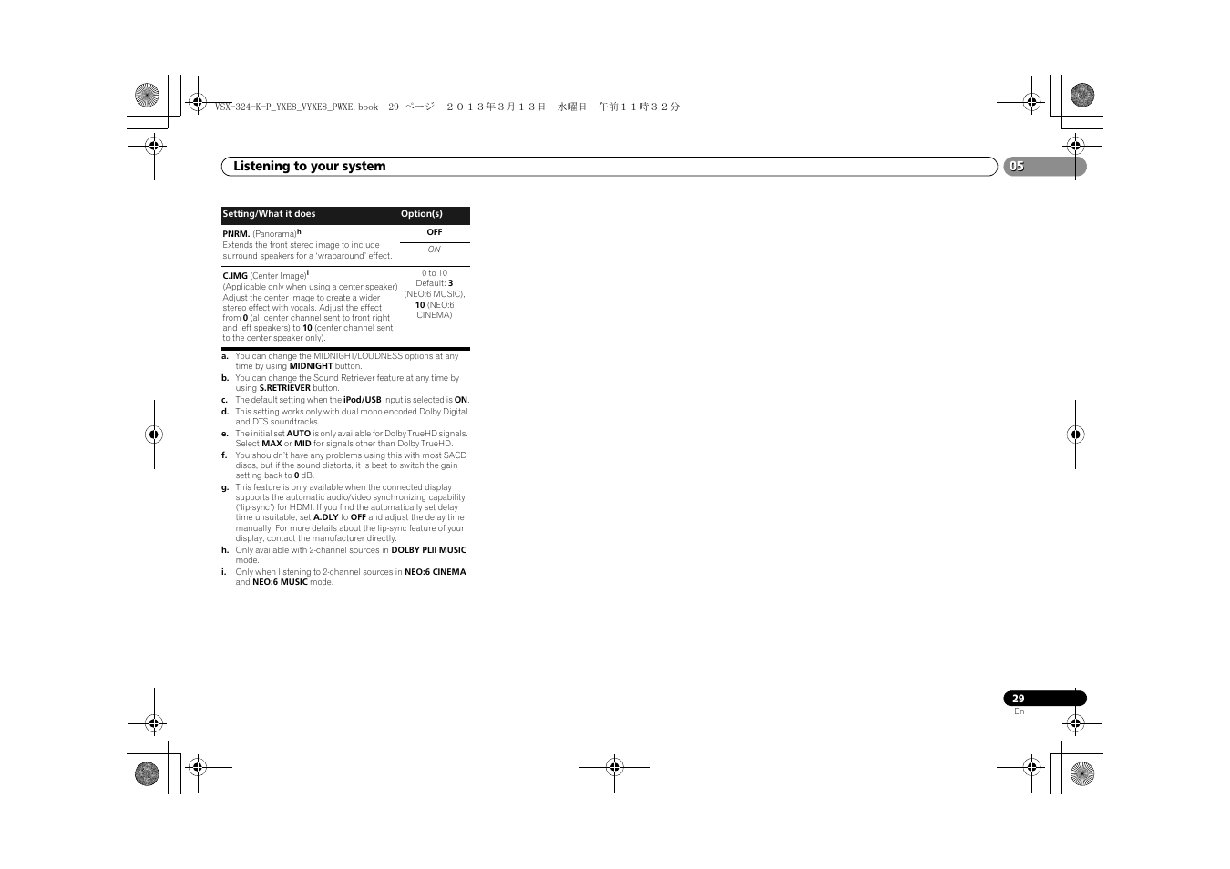 05 listening to your system | Pioneer HTP-072 User Manual | Page 29 / 38