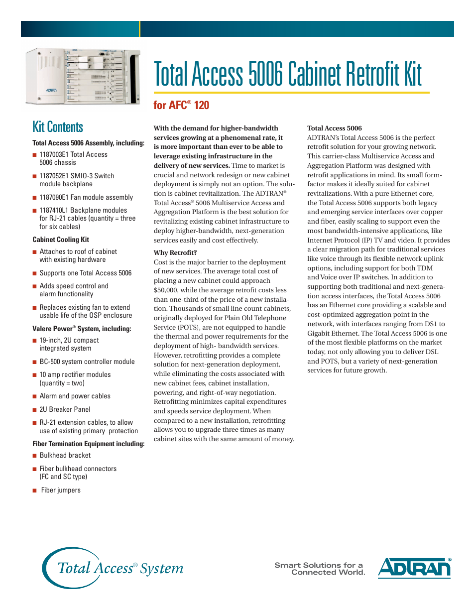 ADTRAN Total Access 5006 User Manual | 2 pages