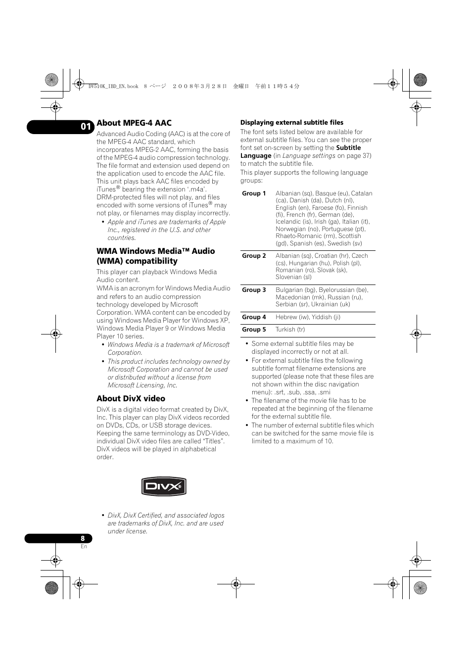 Pioneer DV-510K-S User Manual | Page 8 / 52