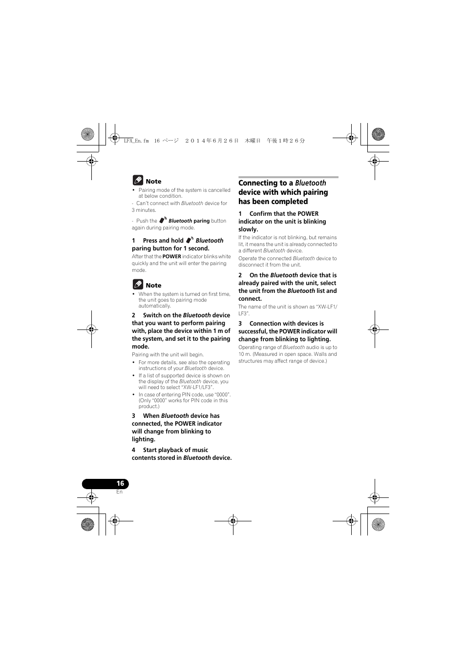 Pioneer XW-LF3-K User Manual | Page 16 / 92