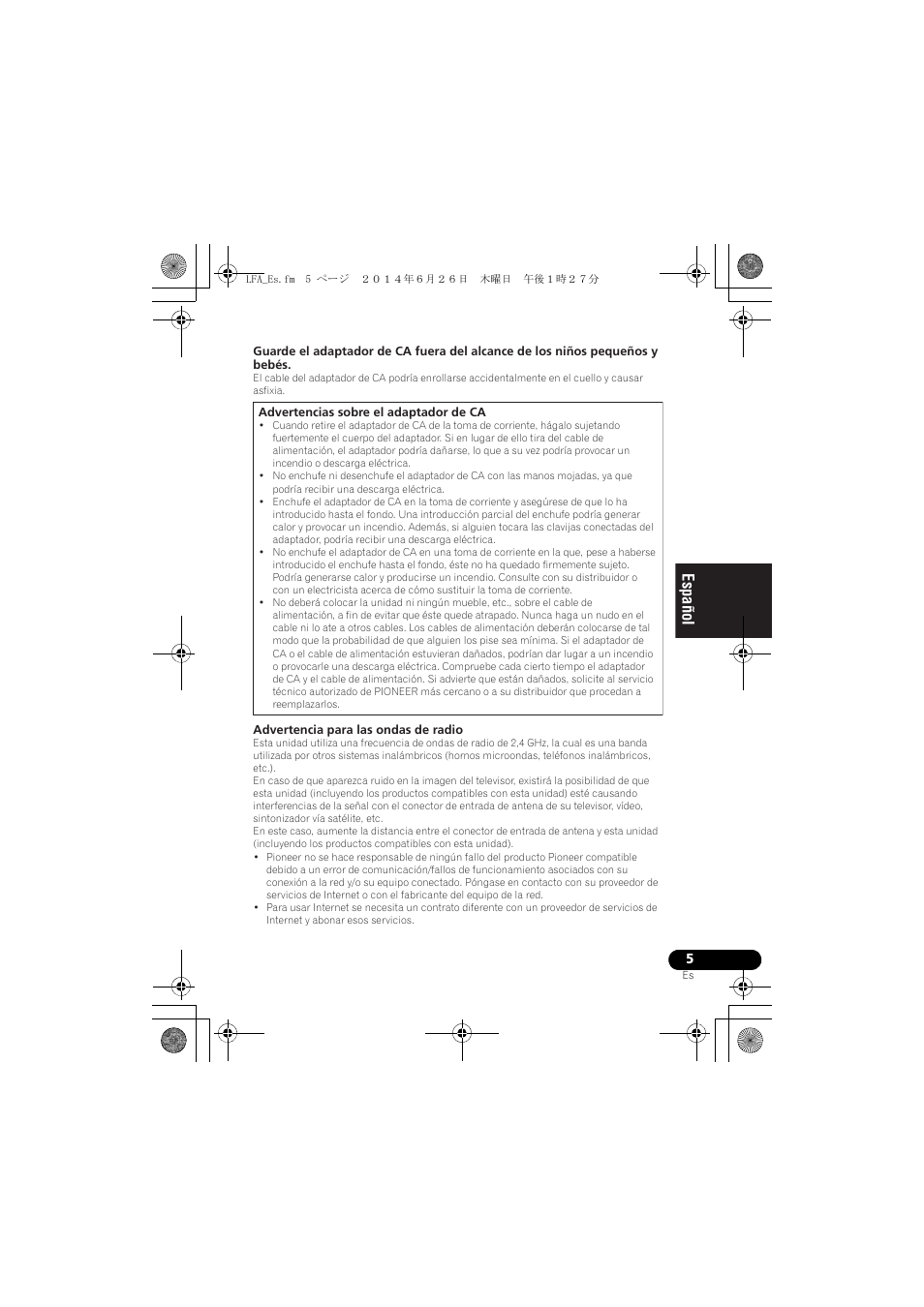 English français español | Pioneer XW-LF3-K User Manual | Page 63 / 92