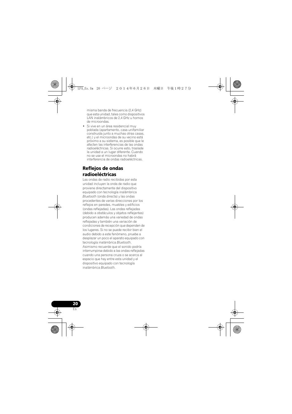 Reflejos de ondas radioeléctricas | Pioneer XW-LF3-K User Manual | Page 78 / 92