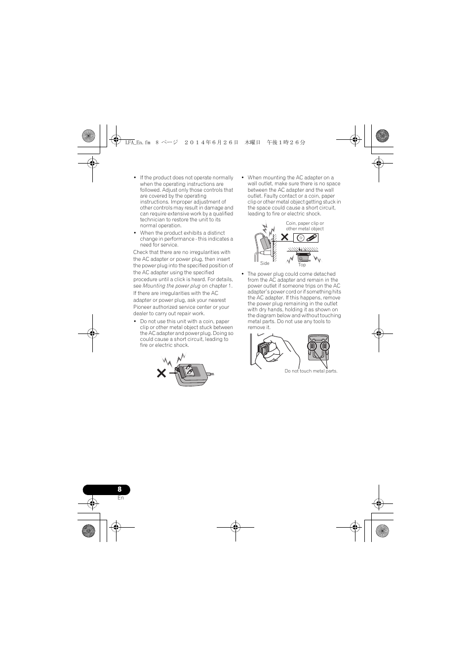 Pioneer XW-LF3-K User Manual | Page 8 / 92