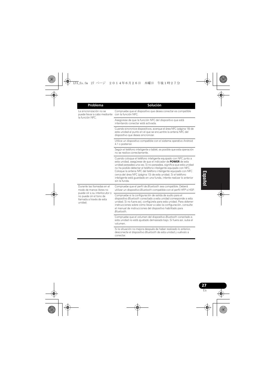 English français español | Pioneer XW-LF3-K User Manual | Page 85 / 92