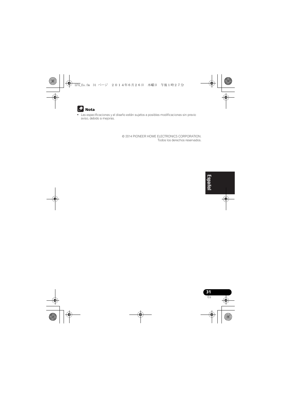 English français español | Pioneer XW-LF3-K User Manual | Page 89 / 92