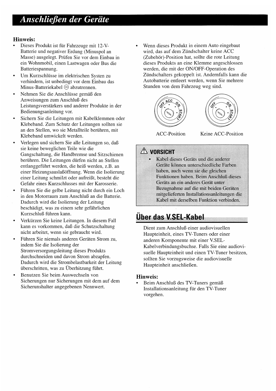 Anschließen der geräte, Über das v.sel-kabeli | Pioneer AVX-7000 User Manual | Page 18 / 25