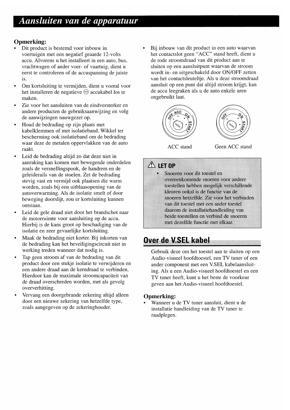 Aansluiten van de apparatuur, Over de v.sel kabel | Pioneer AVX-7000 User Manual | Page 24 / 25