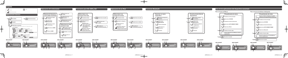Guía de iniciación rápida, Reproductor de cd con receptor rds, Seleccionar una canción de la lista | Conectar un nuevo dispositivo, Conectar desde lista de dispositivos, Procedimiento de inicio 7, Procedimiento de inicio 8 | Pioneer DEH-X9600BT User Manual | Page 5 / 8