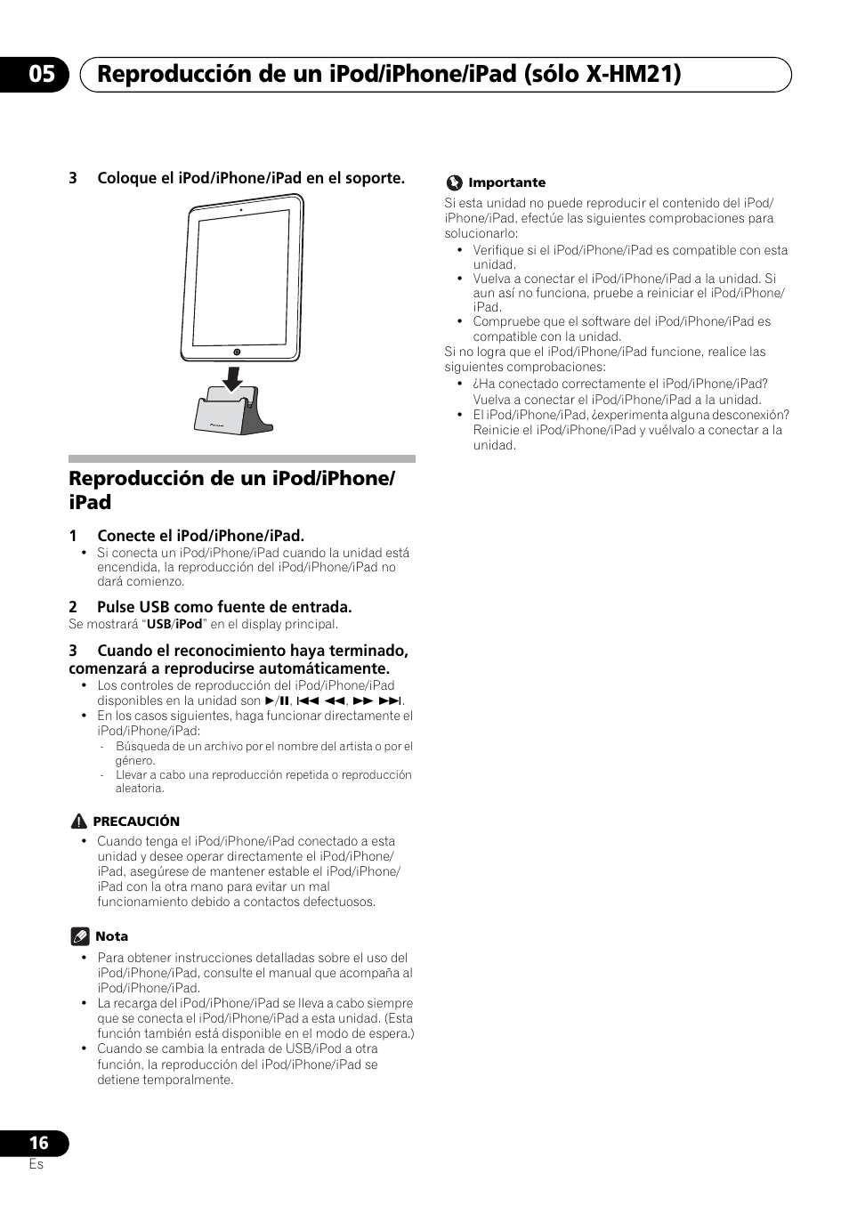 Reproducción de un ipod/iphone/ipad, Reproducción de un ipod/iphone/ ipad | Pioneer X-HM21-K User Manual | Page 176 / 228