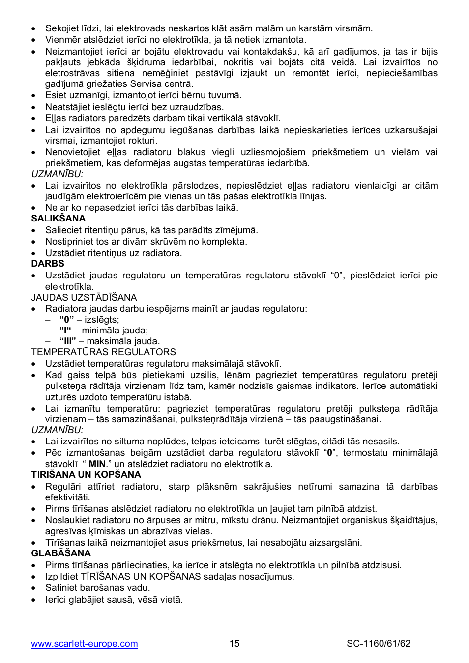 Scarlett SC-1160 User Manual | Page 15 / 22