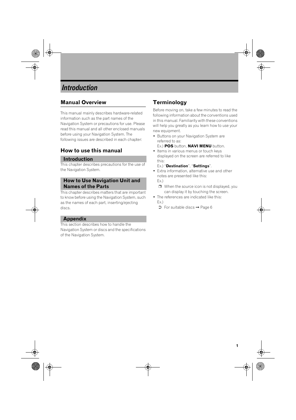 Introduction, Manual overview, How to use this manual terminology | Pioneer AVIC-X1 User Manual | Page 3 / 30