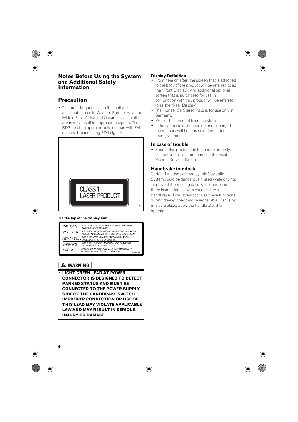 Pioneer AVIC-X1 User Manual | Page 6 / 30