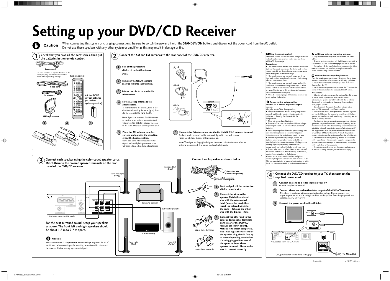 Pioneer DCS-360 User Manual | 2 pages