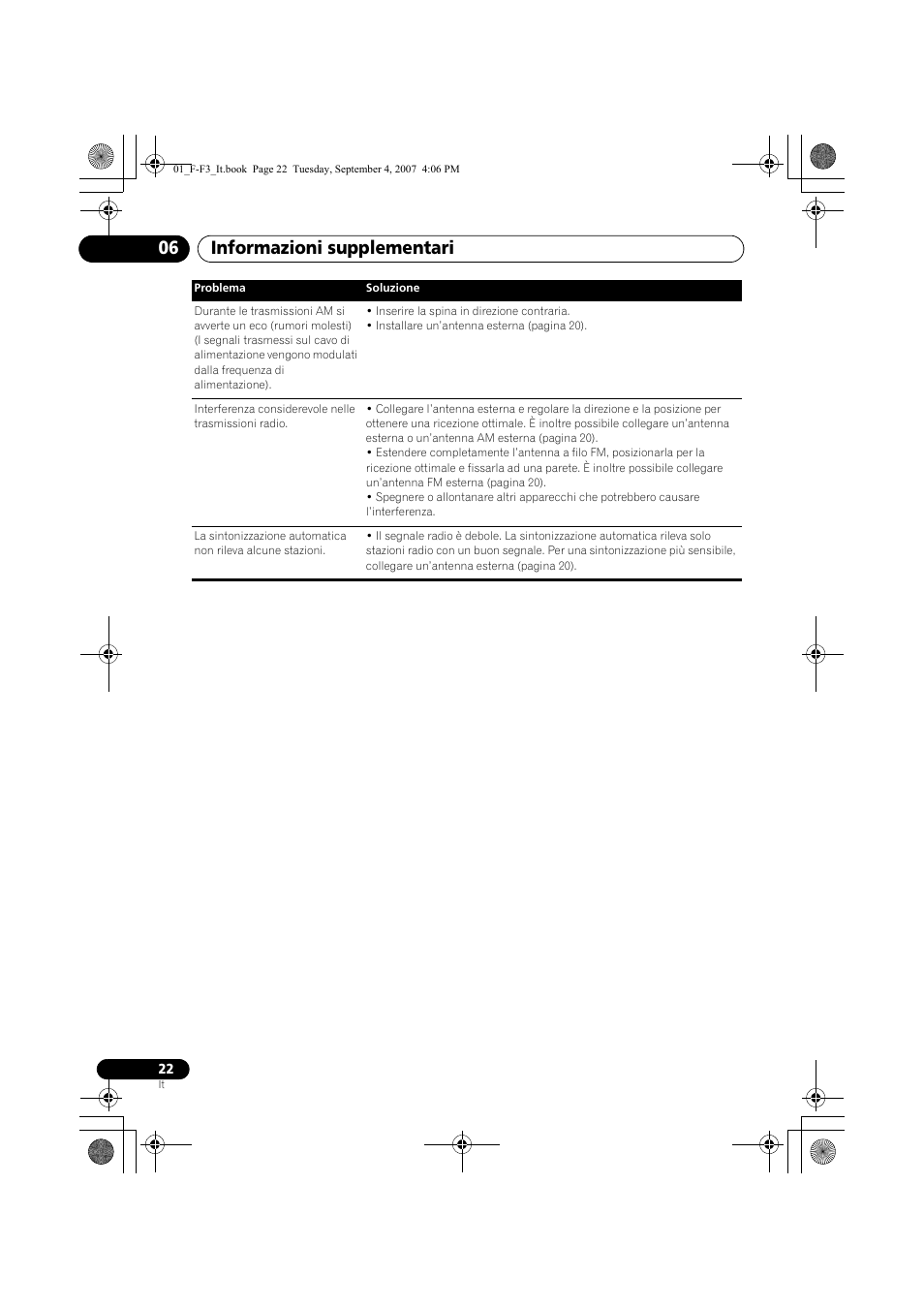 Informazioni supplementari 06 | Pioneer F-F3-J User Manual | Page 110 / 134