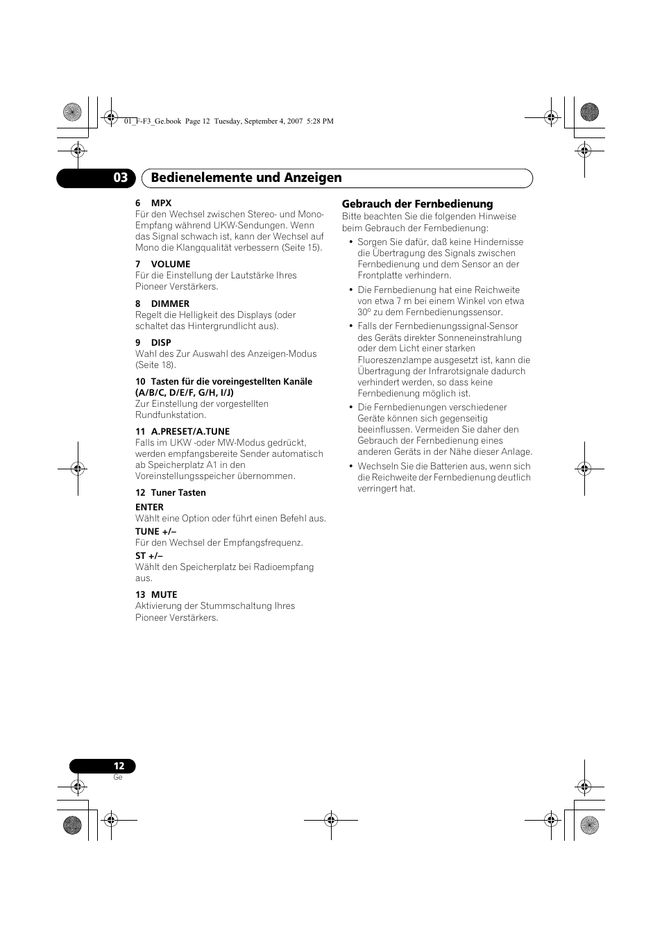 Suchmodus, Bedienelemente und anzeigen 03 | Pioneer F-F3-J User Manual | Page 56 / 134