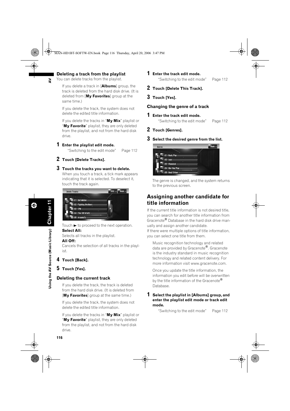 Assigning another candidate for title information | Pioneer AVIC-HD1BT User Manual | Page 118 / 192