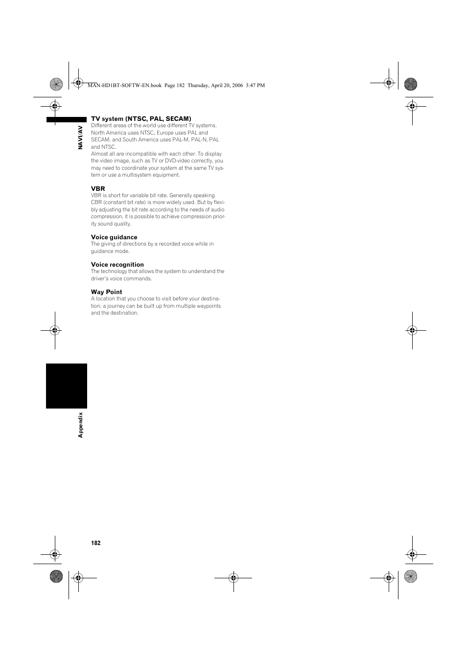 Pioneer AVIC-HD1BT User Manual | Page 184 / 192