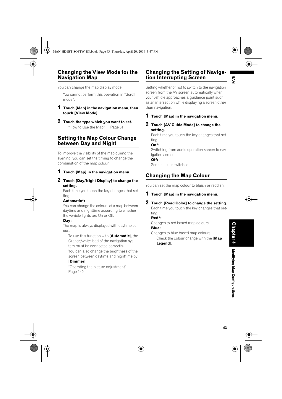 Pioneer AVIC-HD1BT User Manual | Page 45 / 192