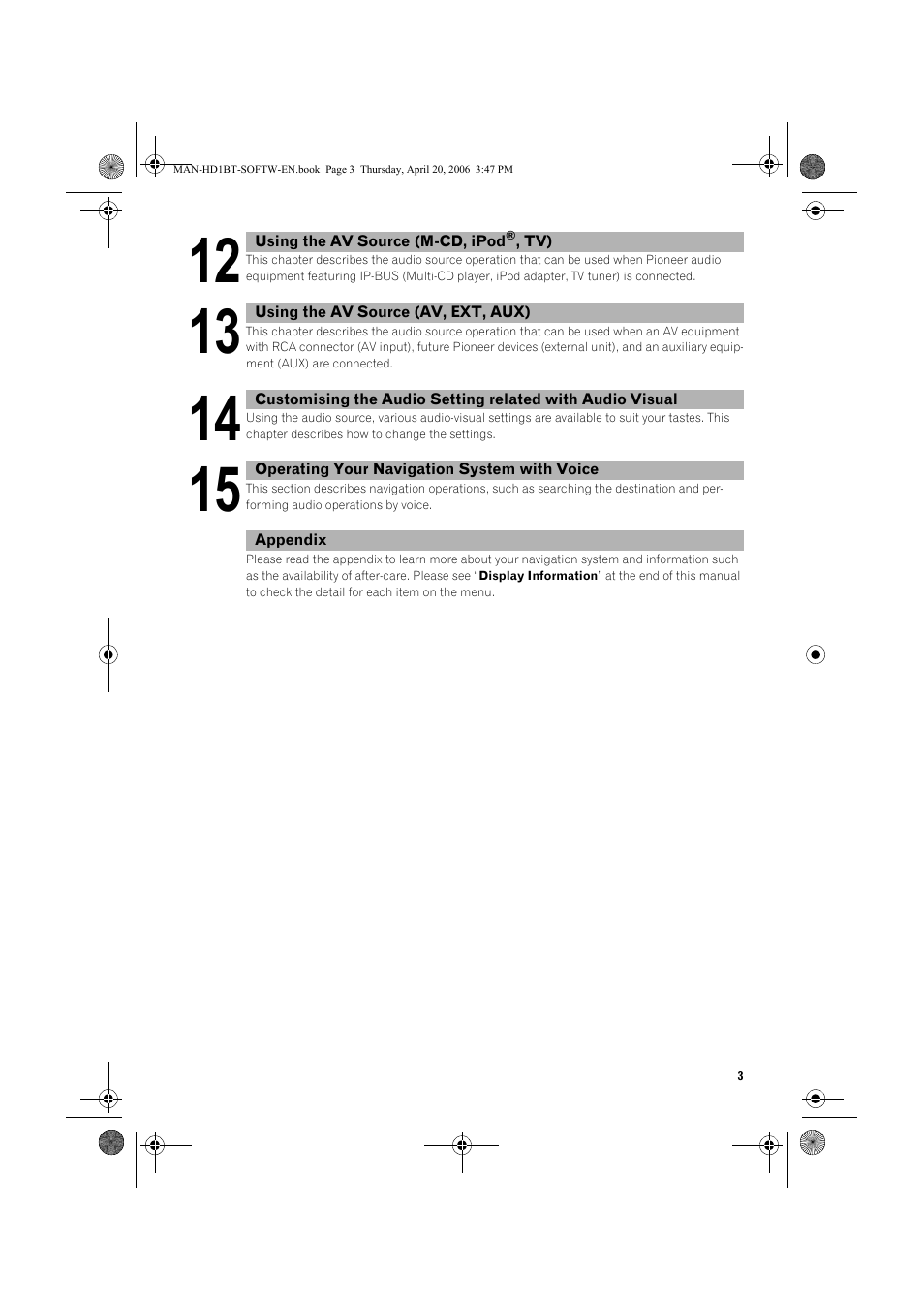 Pioneer AVIC-HD1BT User Manual | Page 5 / 192
