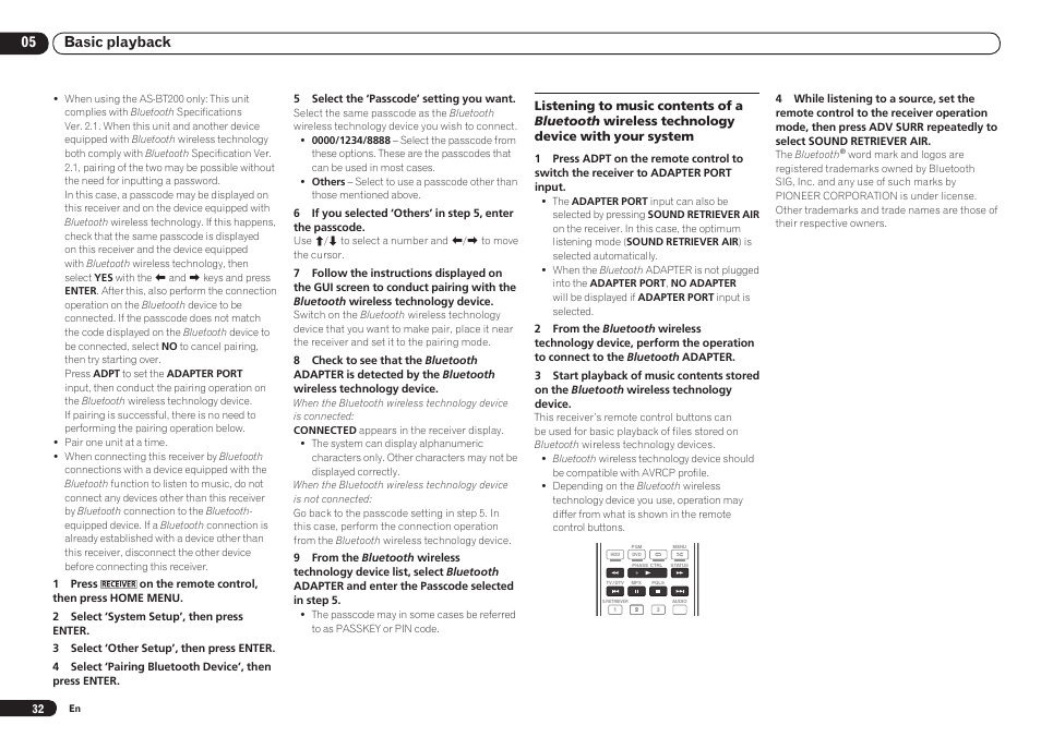 05 basic playback | Pioneer VSX-921 User Manual | Page 32 / 92