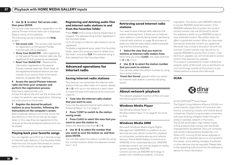 Pioneer VSX-921 User Manual | Page 38 / 92