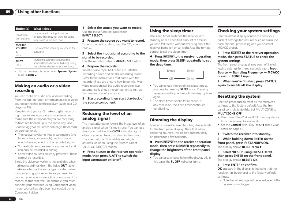 Pioneer VSX-921 User Manual | Page 48 / 92