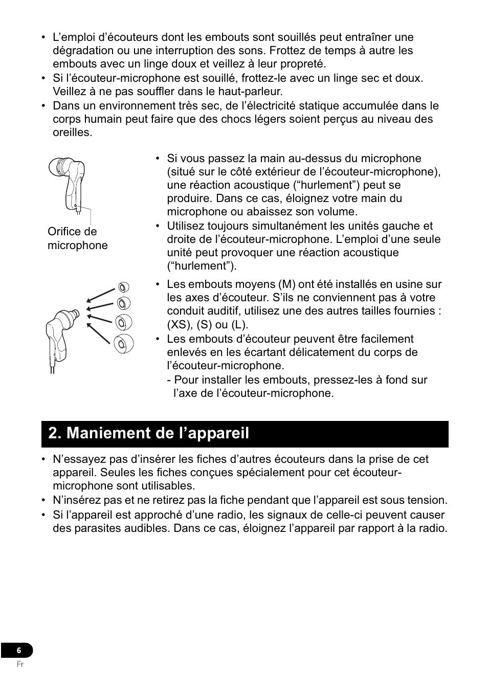 Maniement de l’appareil | Pioneer VMR-M770 User Manual | Page 14 / 52
