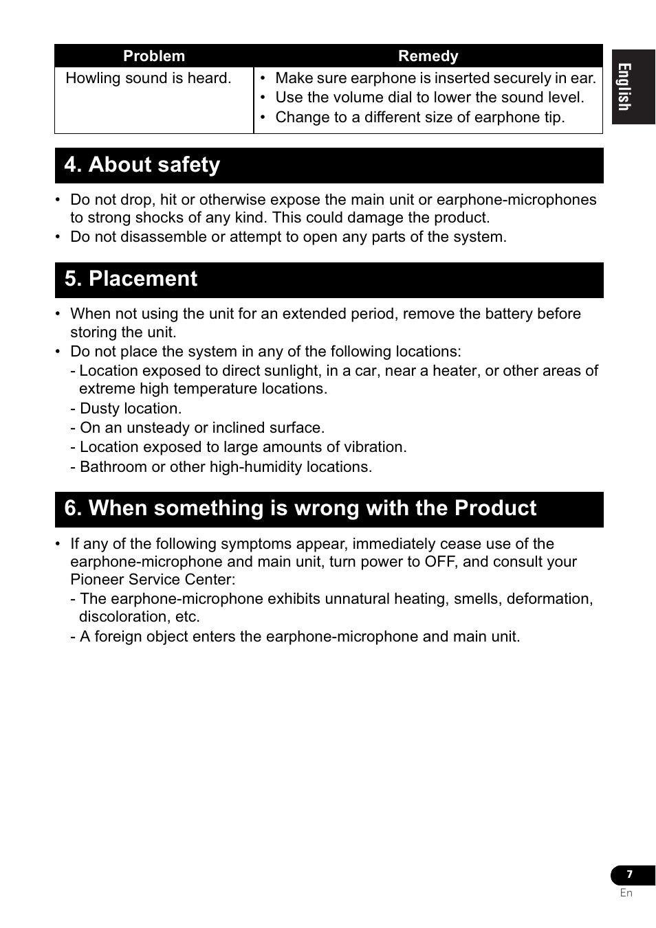 Pioneer VMR-M770 User Manual | Page 7 / 52