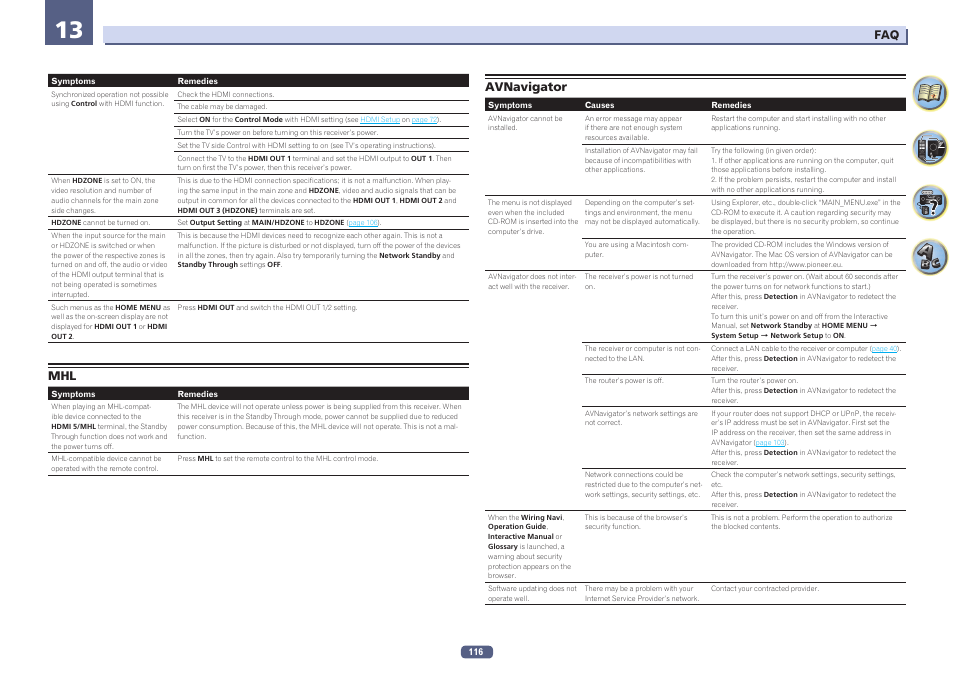 Mhl avnavigator | Pioneer SC-LX77-K User Manual | Page 116 / 139