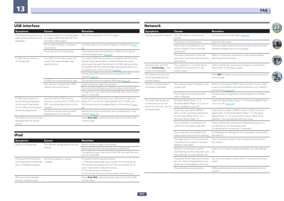 Usb interface ipod network, Usb interface, Ipod | Network | Pioneer SC-LX77-K User Manual | Page 117 / 139