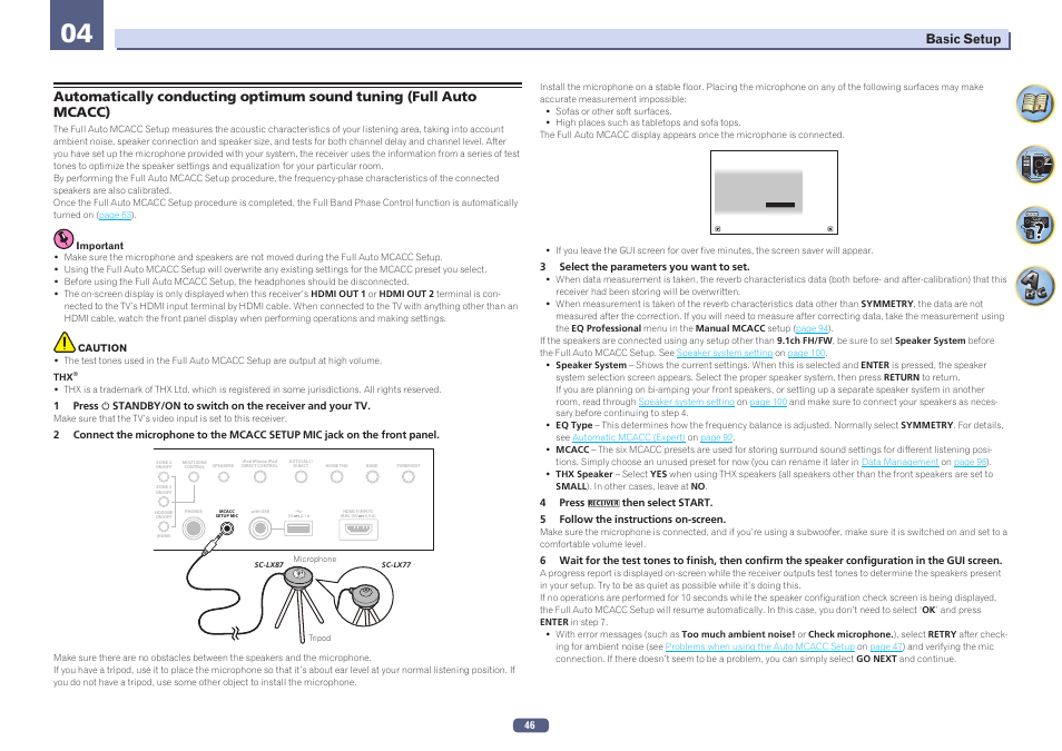 04 basic setup | Pioneer SC-LX77-K User Manual | Page 46 / 139