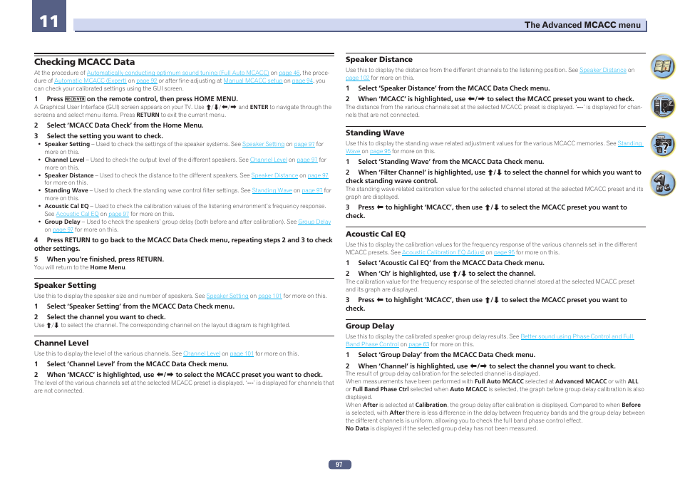 Checking mcacc data | Pioneer SC-LX77-K User Manual | Page 97 / 139