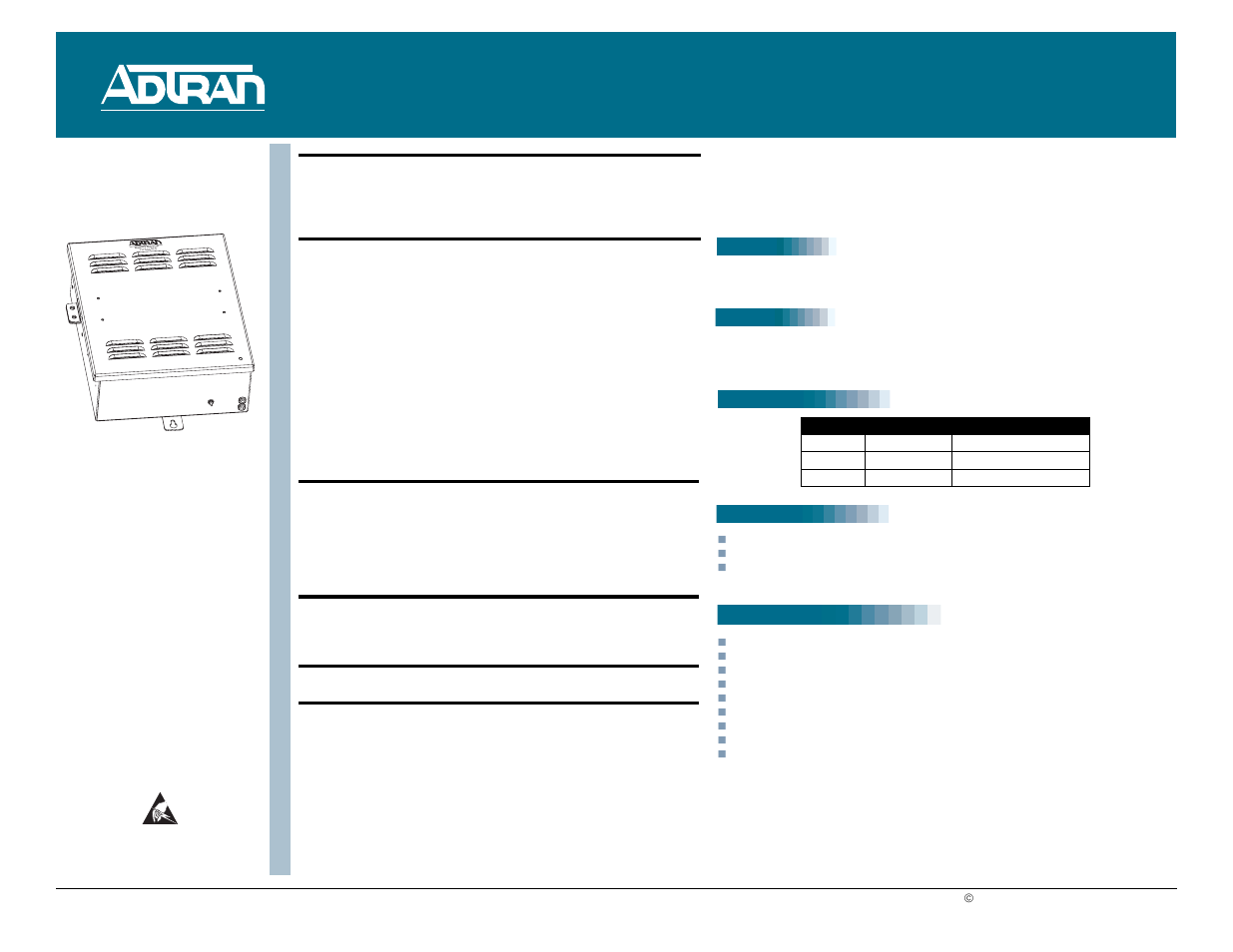 ADTRAN Battery Backup Unit (L4) User Manual | 2 pages