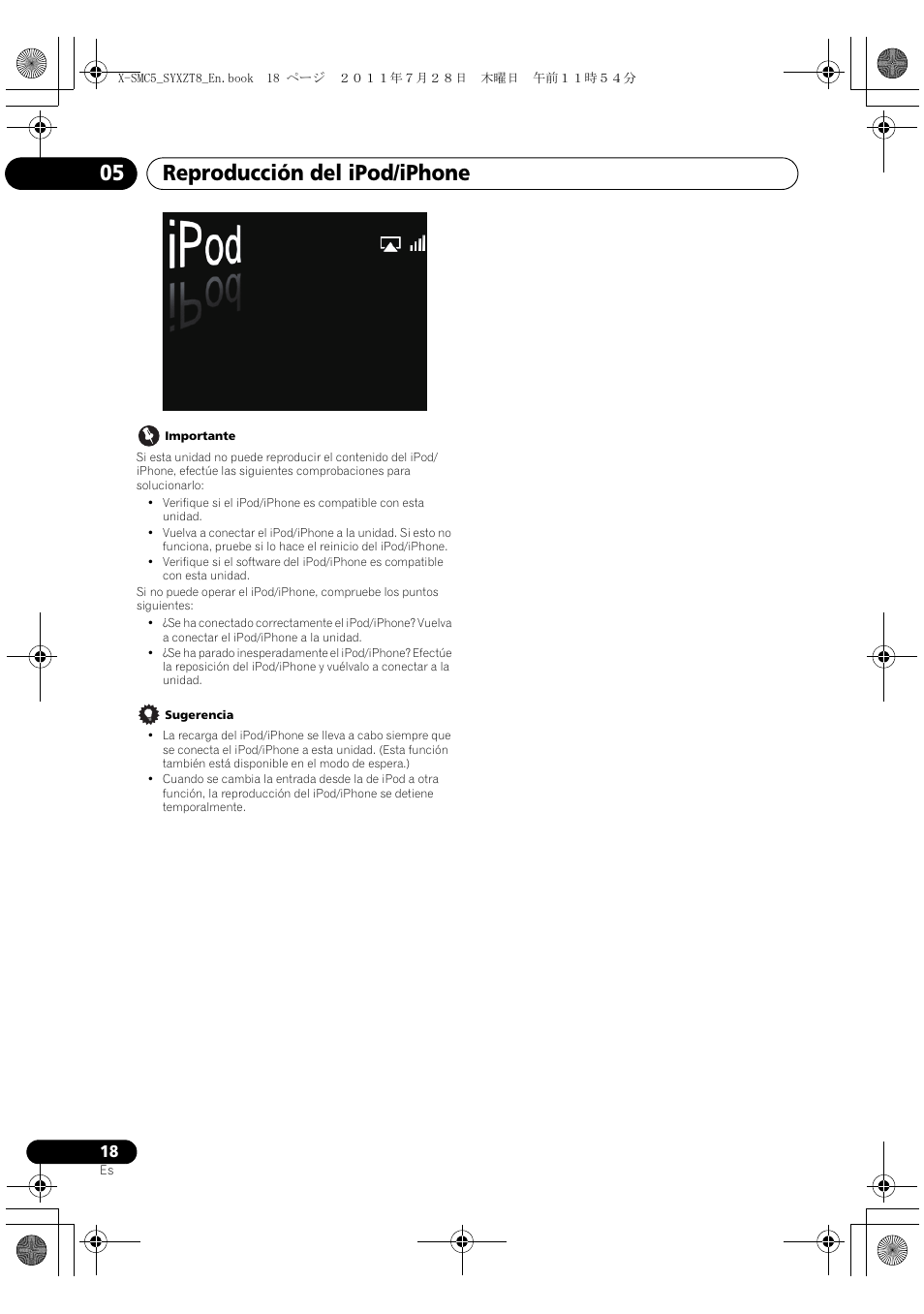 Reproducción del ipod/iphone 05 | Pioneer X-SMC5-K User Manual | Page 126 / 168