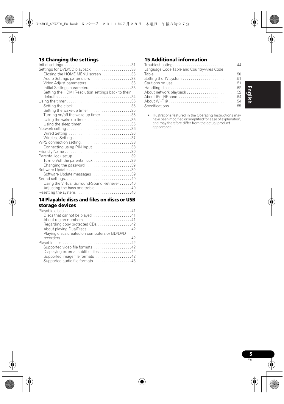 English français español | Pioneer X-SMC5-K User Manual | Page 5 / 168