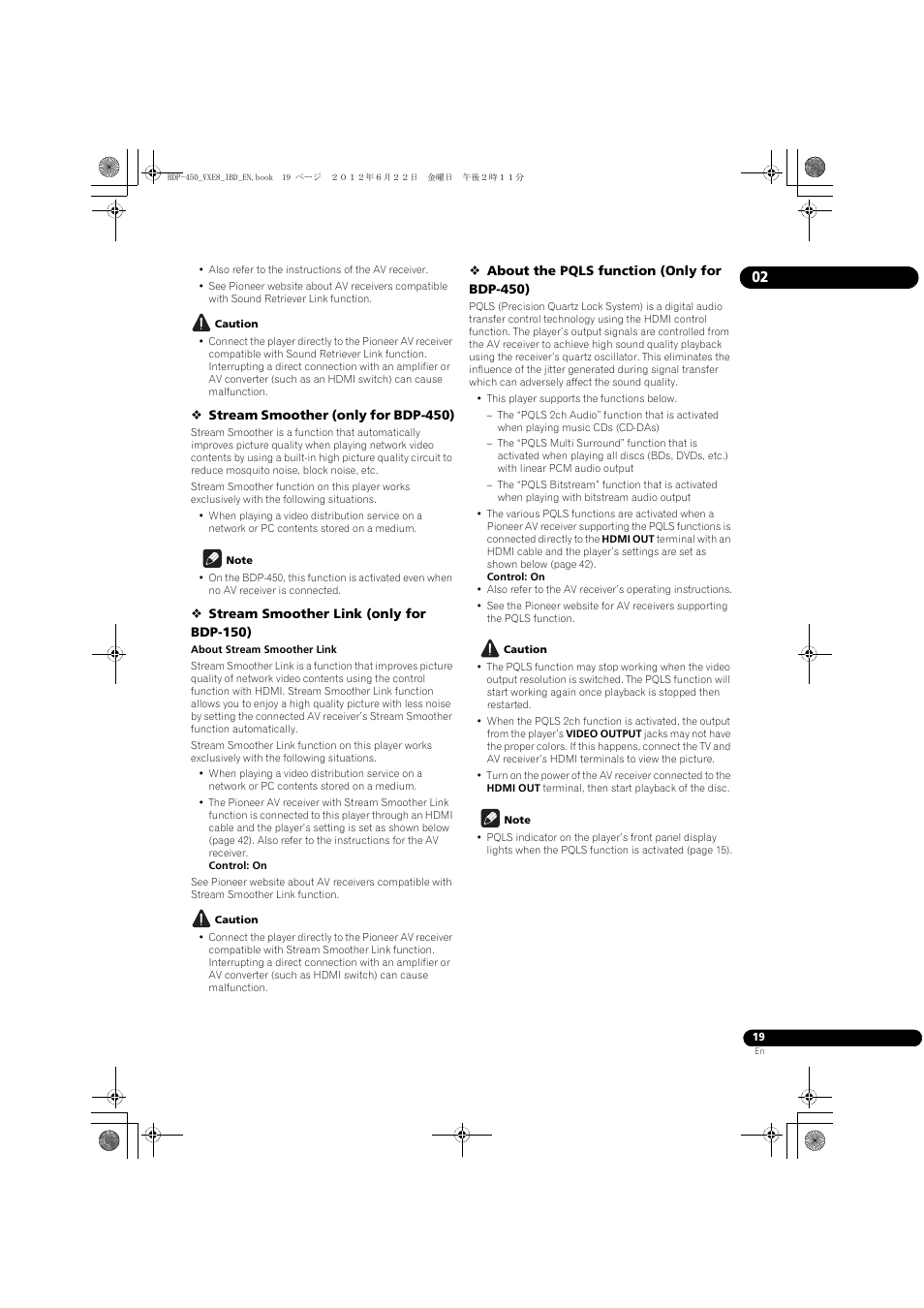 Pioneer BDP-450-K User Manual | Page 19 / 60