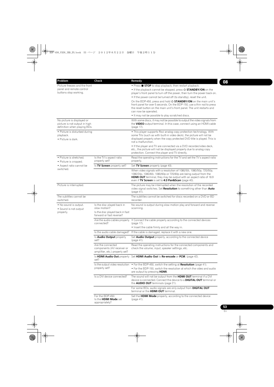 Pioneer BDP-450-K User Manual | Page 53 / 60