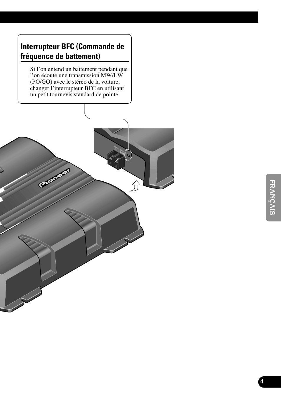 Interrupteur bfc (commande de fréquence, De battement) | Pioneer GM-7200M User Manual | Page 41 / 85