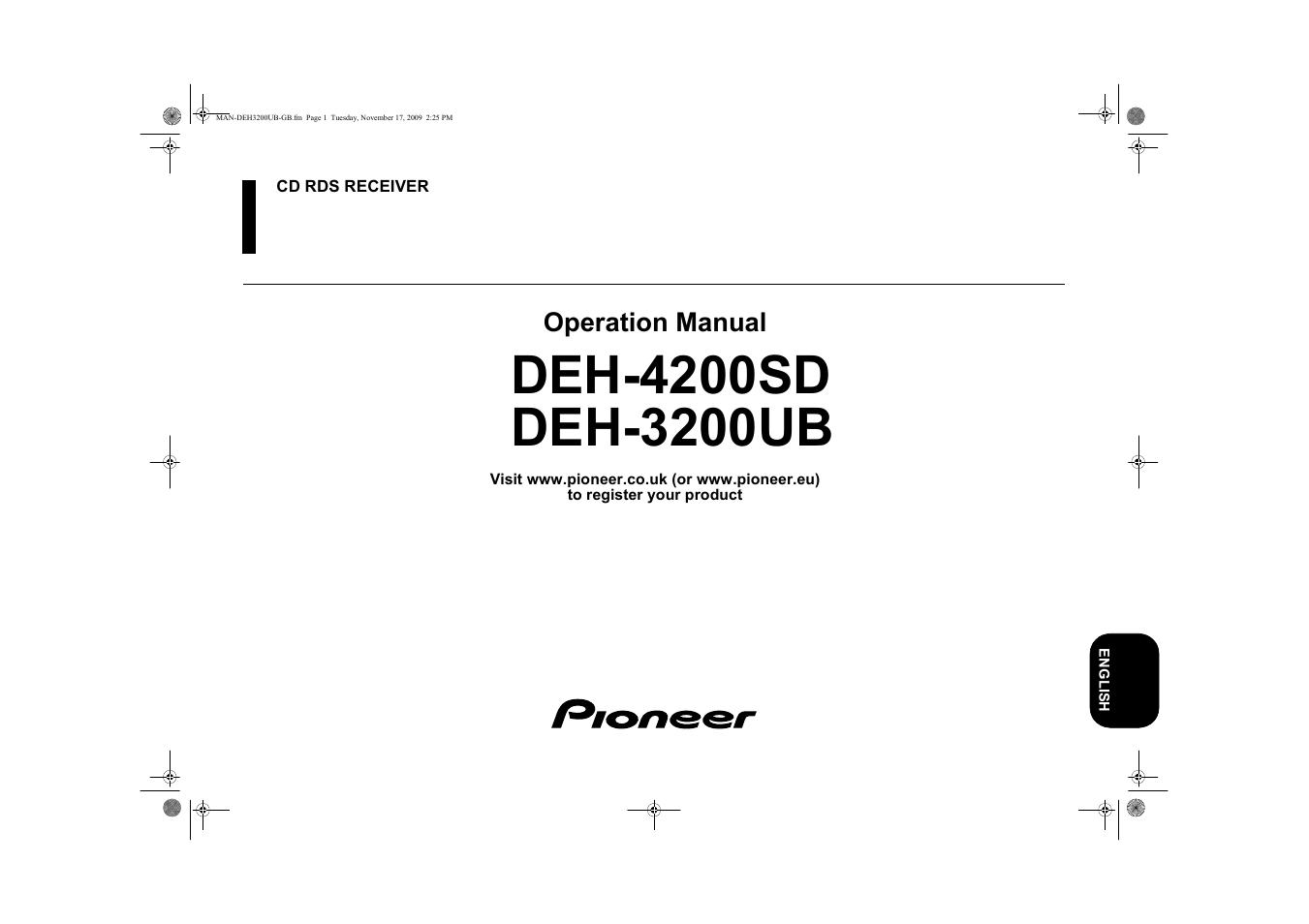 Pioneer DEH-3200UB User Manual | 28 pages