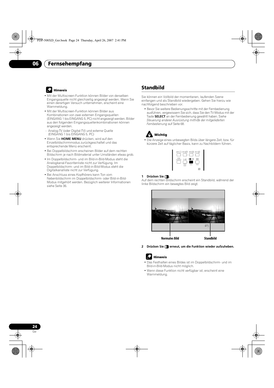 Standbild, Fernsehempfang 06 | Pioneer PDP-428XD User Manual | Page 196 / 260