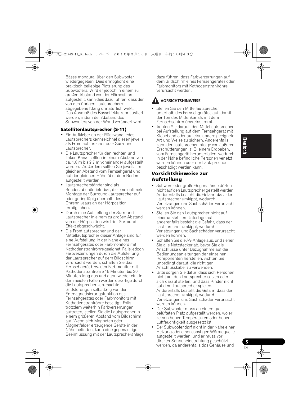 Pioneer S-HS100 User Manual | Page 31 / 112