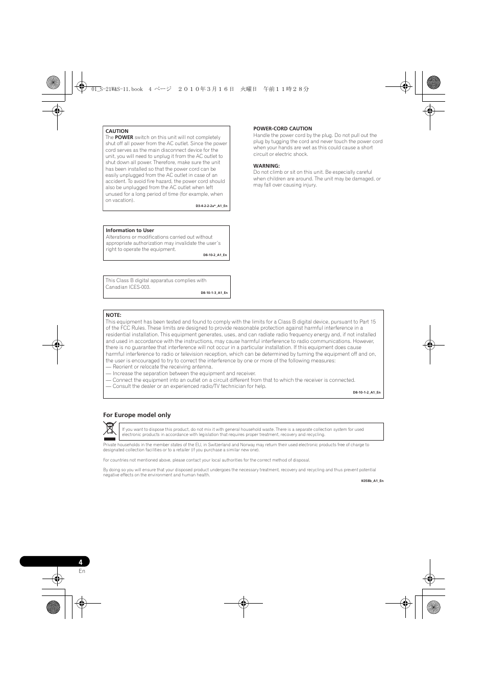 Pioneer S-HS100 User Manual | Page 4 / 112