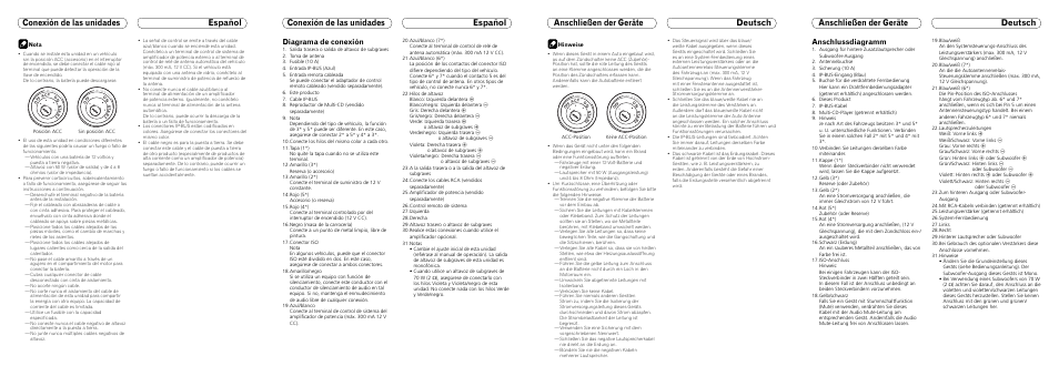Diagrama de conexión, Anschlussdiagramm | Pioneer DEH-P4100SD User Manual | Page 6 / 8