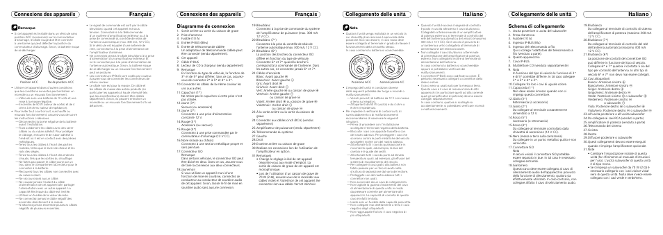 Diagramme de connexion, Schema di collegamento | Pioneer DEH-P4100SD User Manual | Page 7 / 8