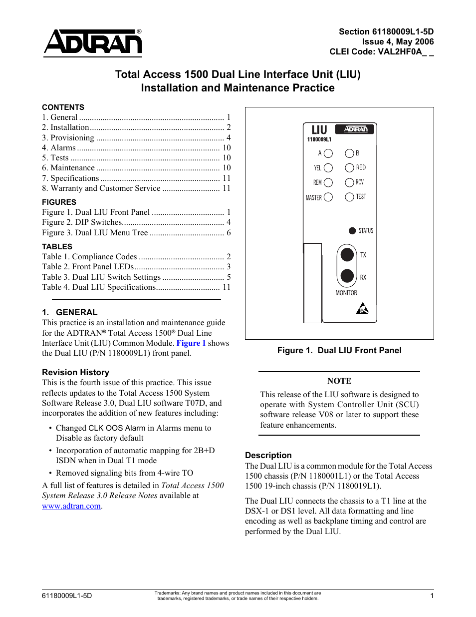 ADTRAN 1500 User Manual | 12 pages