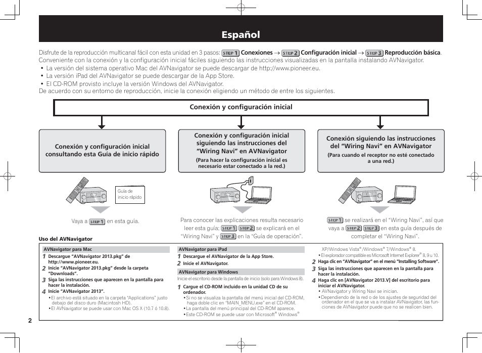 Receptor av, Guía de inicio rápido, Español | Pioneer SC-LX87-S User Manual | Page 32 / 48