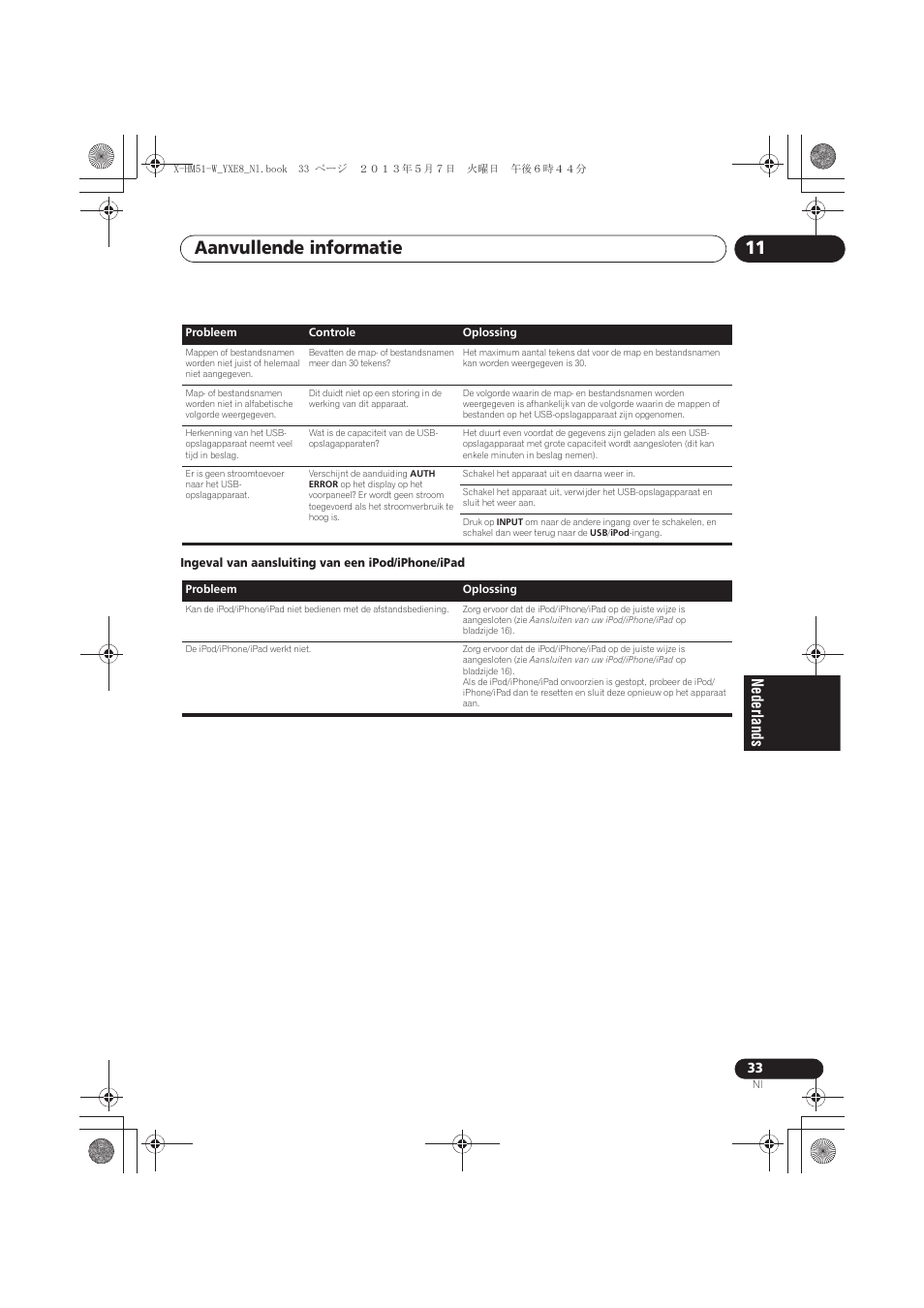 Aanvullende informatie 11 | Pioneer X-HM51-W User Manual | Page 177 / 220