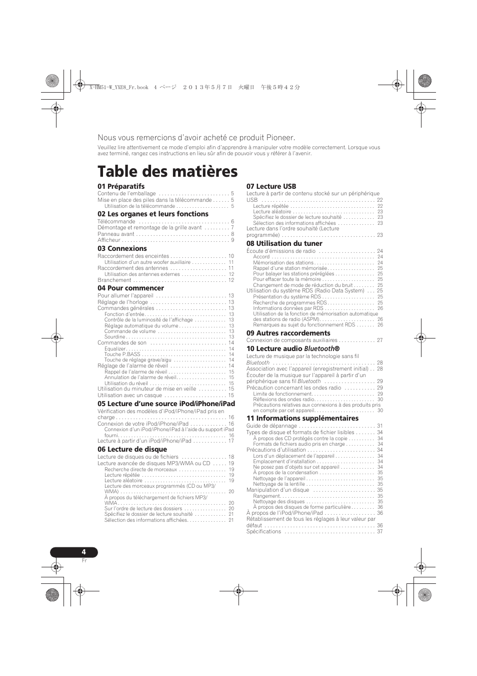Pioneer X-HM51-W User Manual | Page 40 / 220