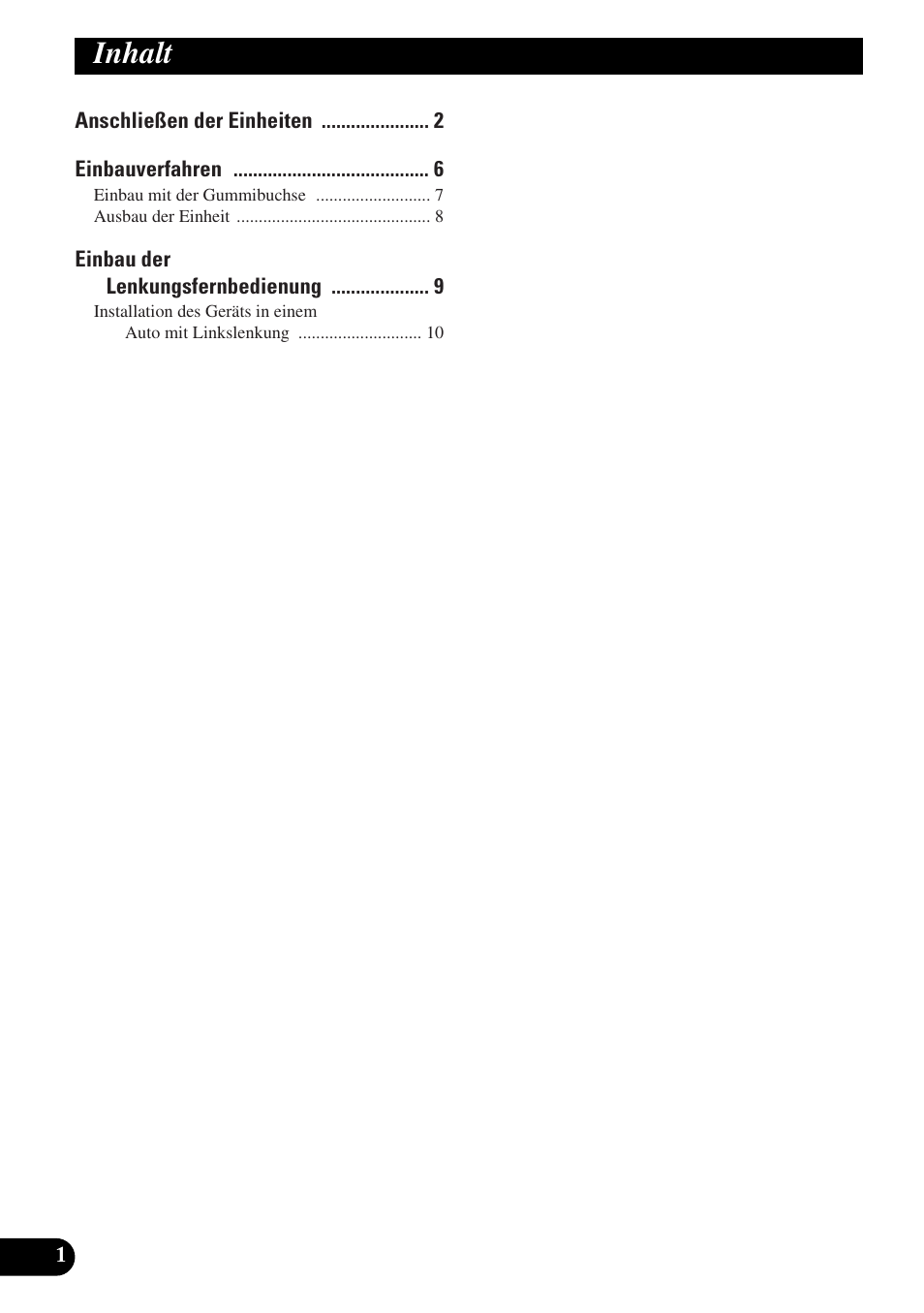 Inhalt | Pioneer DEH-P90DAB User Manual | Page 22 / 64