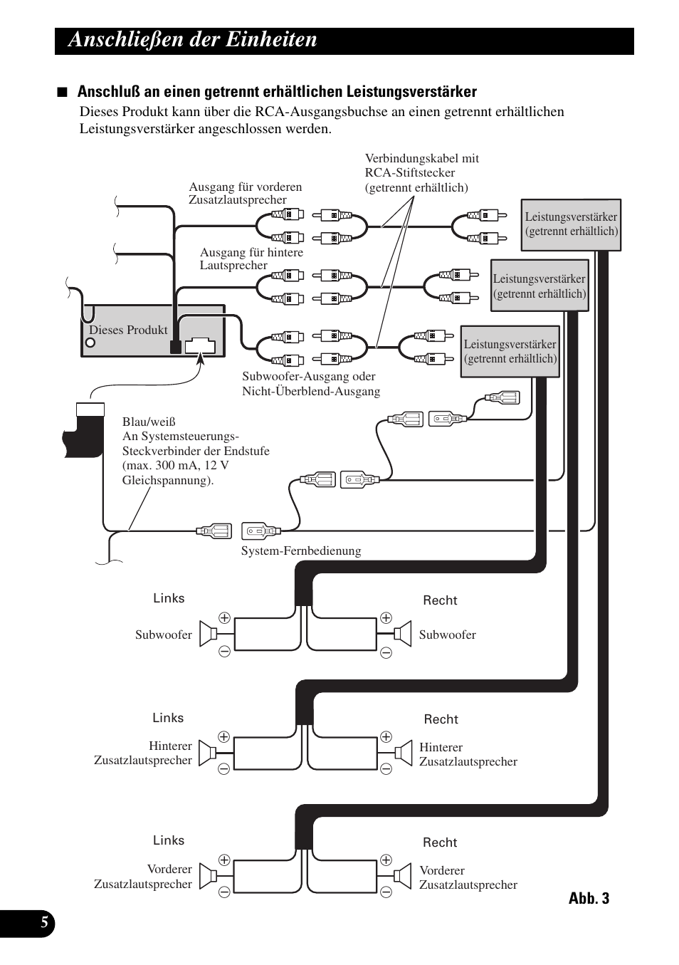 Anschließen der einheiten | Pioneer DEH-P90DAB User Manual | Page 26 / 64